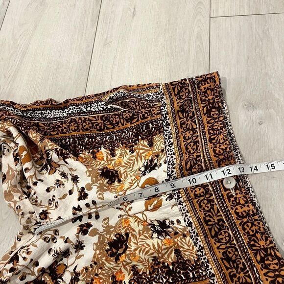 ANTHROPOLOGIE Printed Bohemian Linen Blend Side Pockets Joggers Sz 2 - Picture 4 of 10